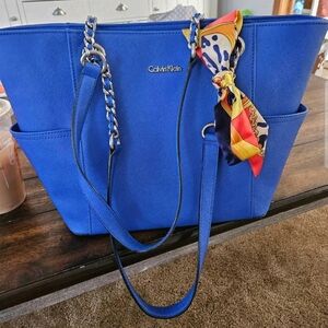 Calvin Klein Blue Tote Bag